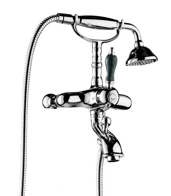 External bath mixer with showerkit